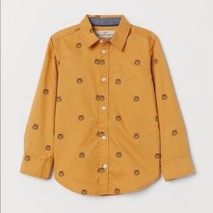 Tiger print button down